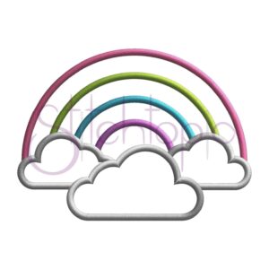 Rainbow with Clouds Applique - Image 2