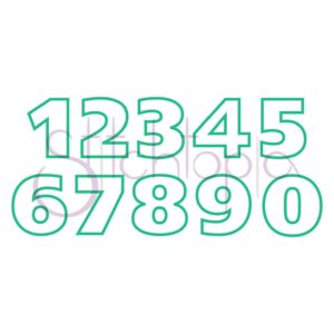Space Applique Numbers - 2" 3" 4" 5" 6" 7" - Star Wars Font - Image 2