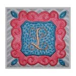 Swirly Square Applique Frame