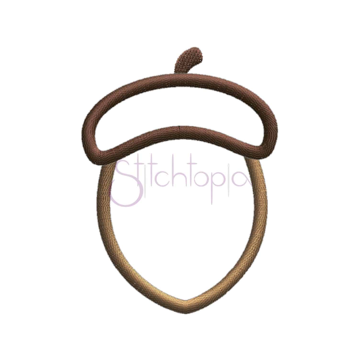 Fall Acorn Applique Design - Image 2