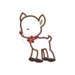 Christmas Reindeer Applique Design - Girl - Image 2