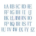 Stacked Monogram Font - 1" 1.5" 2" 2.5" 3" - Image 2