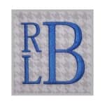 Stacked Monogram Font - 1" 1.5" 2" 2.5" 3"