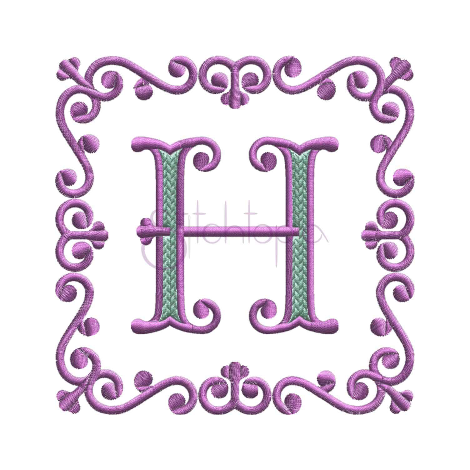 machine embroidery victorian square frame