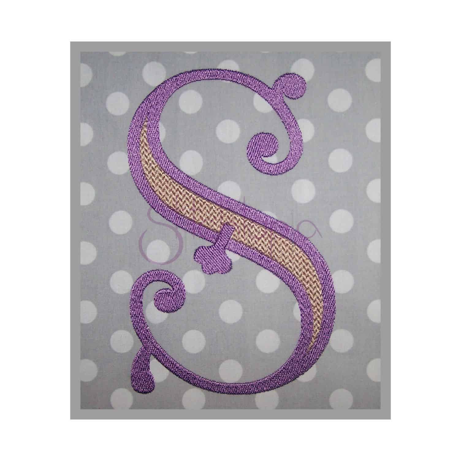 victorian filled monogram