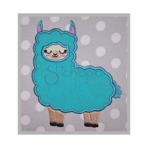 llama machine embroidery design