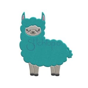 llama machine embroidery design