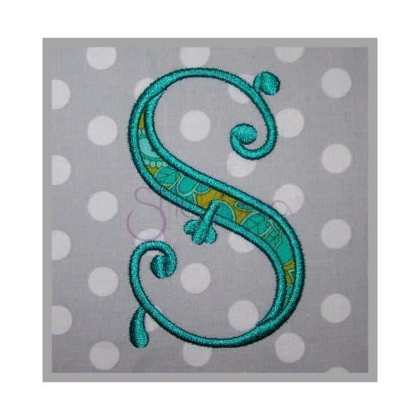 victorian applique embroidery font