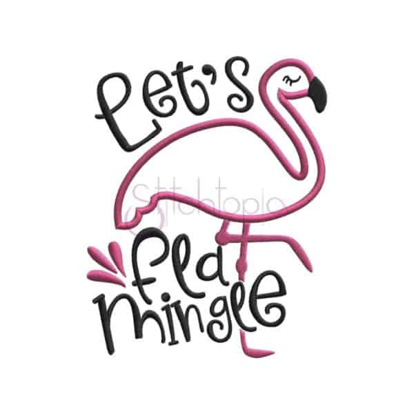 Let's Flamingle Applique Design - Image 2