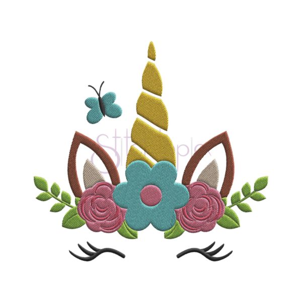 Spring Unicorn Embroidery Design