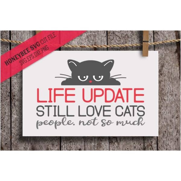 Life Update Still Love Cats SVG Cut File