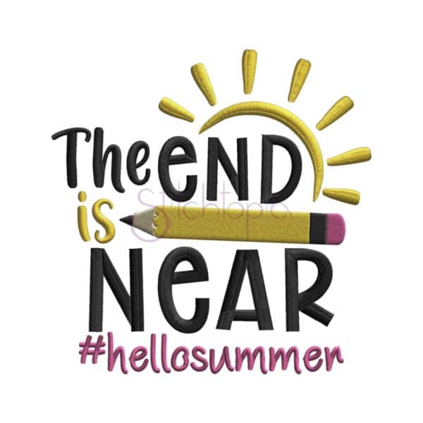 The End is Near Embroidery Design