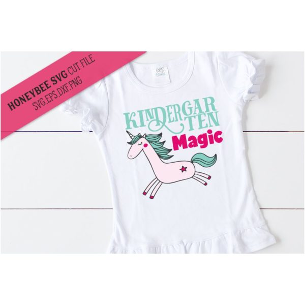 Kindergarten Magic Unicorn SVG Cut File
