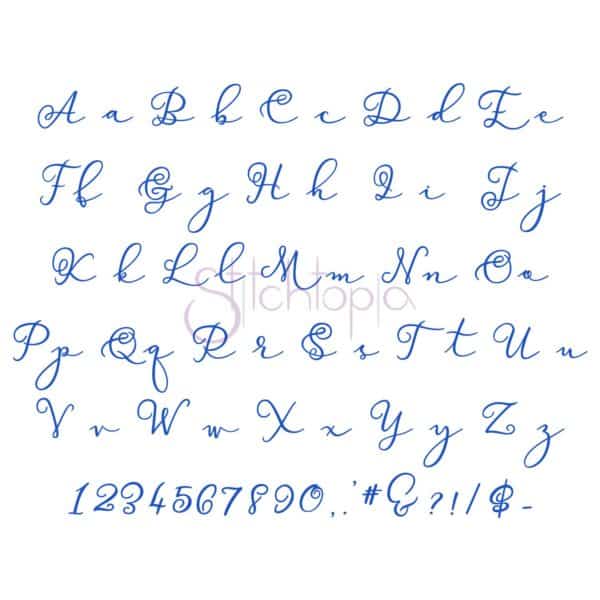Virga Embroidery Font #1 - 1" 1.5" 2" 2.5" 3" - Image 2