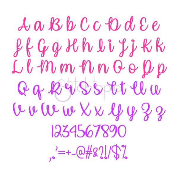 Unicorn Magic Embroidery Font - 1" 1.25" 1.5" 2" 2.5" - Image 2