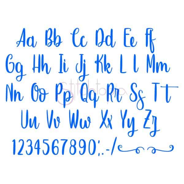 Short Story Embroidery Font - 1" 1.25" 1.5" 2" 2.5" - Image 2