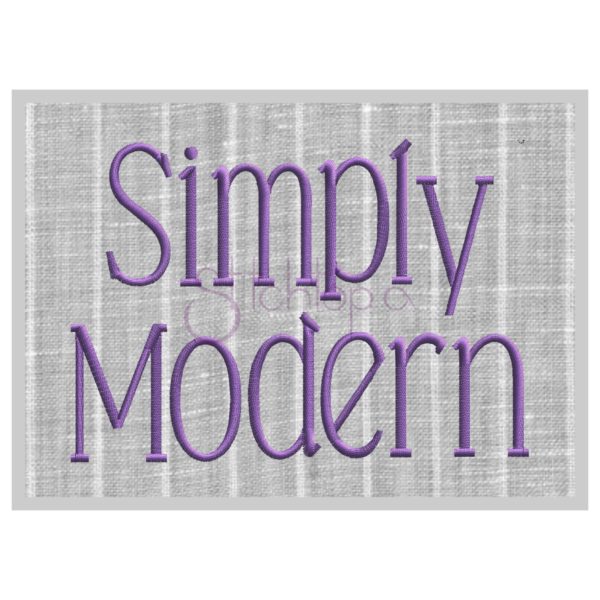 Simply Modern Embroidery Font 3" 3.5" 4" 5" 6"