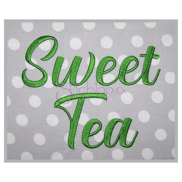 Sweet Tea Embroidery Font .75" 1" 1.25" 1.5" 2"
