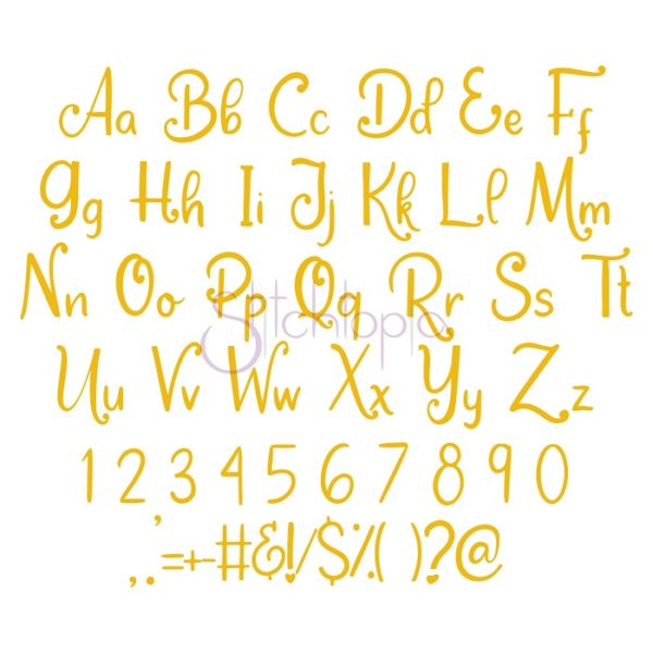Sunshine Daydream Embroidery Font 2.5" 3" 3.5" 4" 5" - Image 2