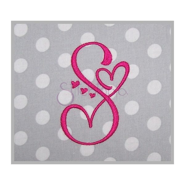 Sweetheart Embroidery Monogram 1" 1.5" 2" 2.5" 3" 3.5"