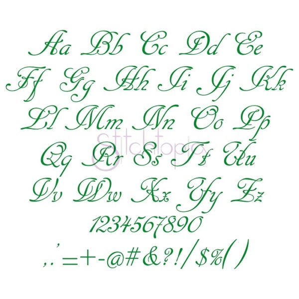 Heirloom Embroidery Font 1" 1.25" 1.5" 2" 2.5" - Image 2
