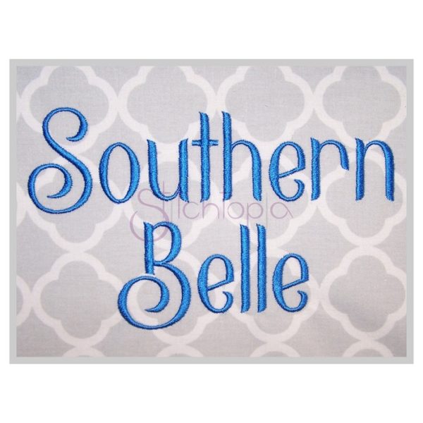 Southern Belle Embroidery Font .75" 1" 1.25" 1.5" 2"