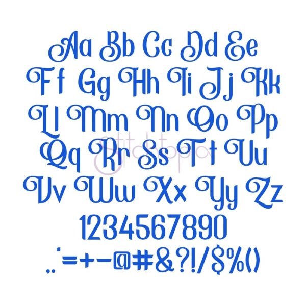 Southern Belle Embroidery Font .75" 1" 1.25" 1.5" 2" - Image 2