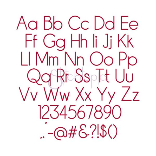 String Quartet Embroidery Font .75" 1" 1.25" 1.5" 2" - Image 2