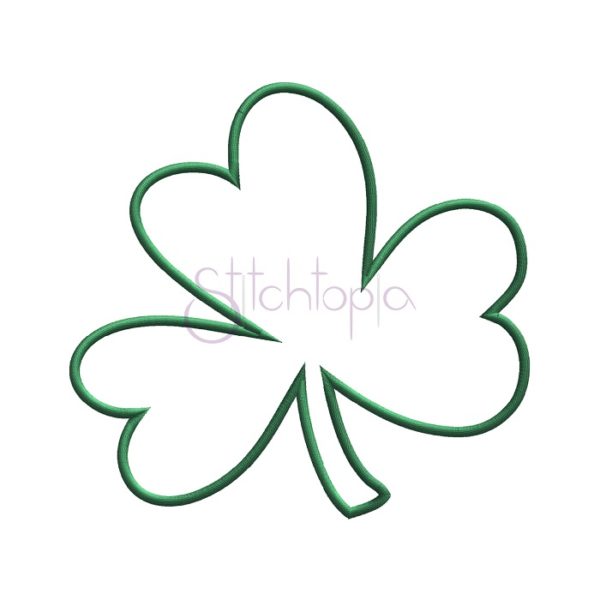 Shamrock Applique Design #3 - 8 Sizes - Image 2