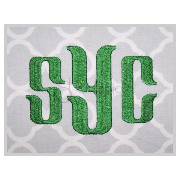 Sycamore Monogram Font 1" 1.25" 1.5" 2" 2.5" 3" 3.5"