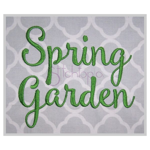 Spring Garden Embroidery Font .75" 1" 1.25" 1.5" 2"