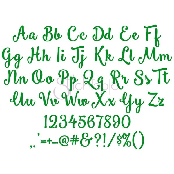Spring Garden Embroidery Font .75" 1" 1.25" 1.5" 2" - Image 2