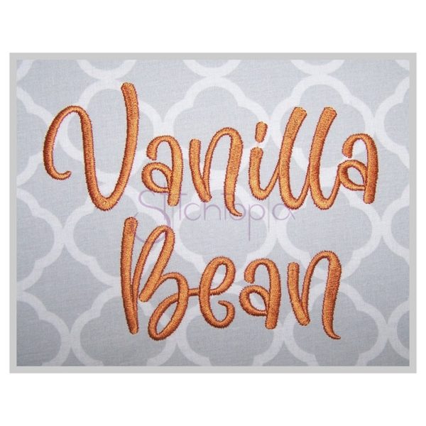 Vanilla Bean Embroidery Font 2.5" 3" 4" 5" 6"