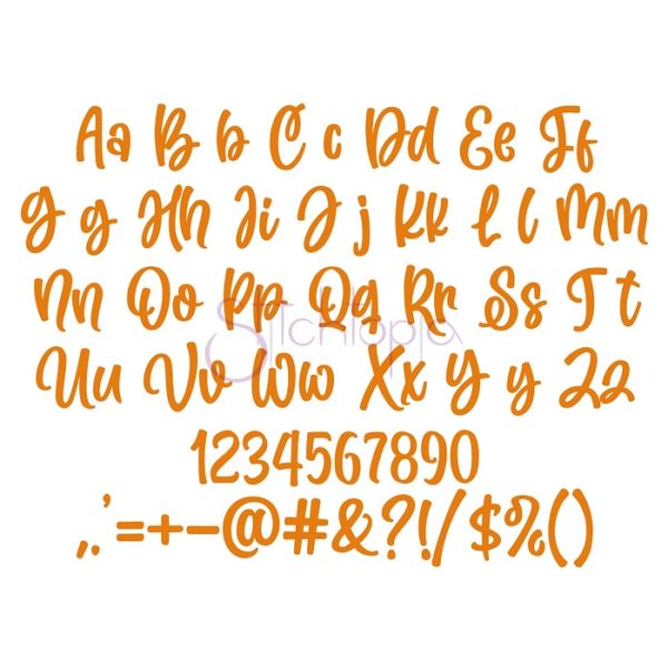 Vanilla Bean Embroidery Font 2.5" 3" 4" 5" 6" - Image 2