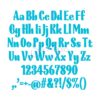 Water Park Embroidery Font .75" 1" 1.25" 1.5" 2" - Image 2