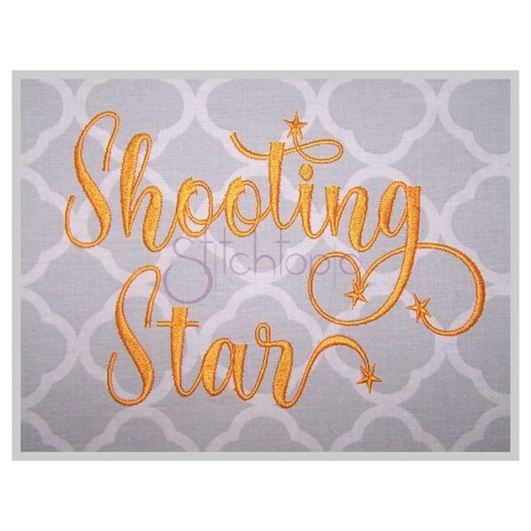 Shooting Star Embroidery Font .75" 1" 1.25" 1.5" 2"