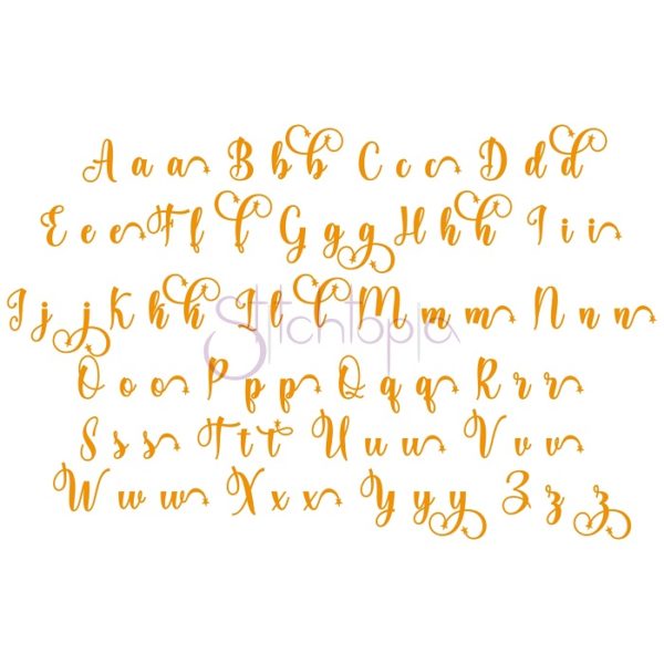 Shooting Star Embroidery Font .75" 1" 1.25" 1.5" 2" - Image 2