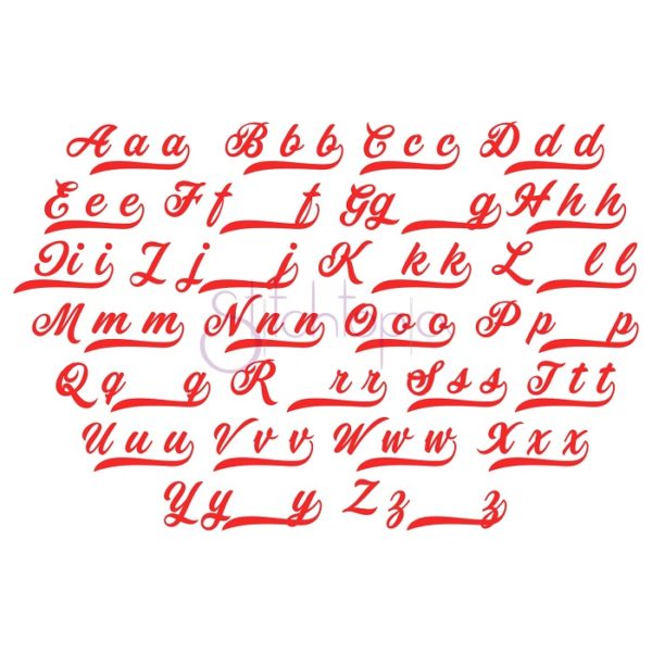 Supper Club Embroidery Font .75" 1" 1.25" 1.5" 2" - Image 2