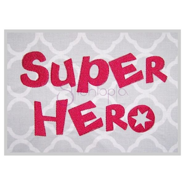 Super Hero Embroidery Font .75" 1" 1.25" 1.5" 2"
