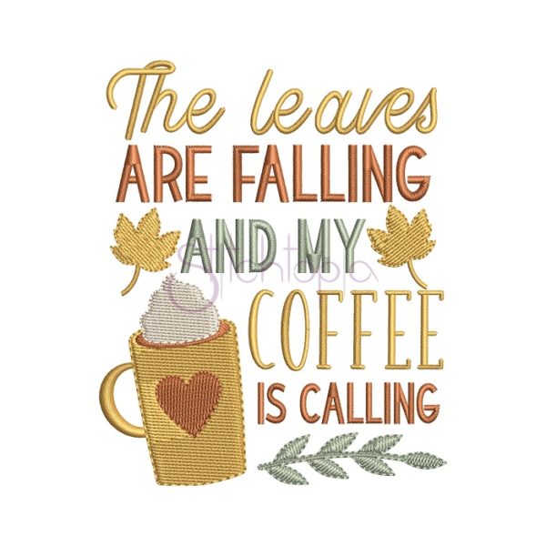 The Leaves Are Falling Embroidery Design