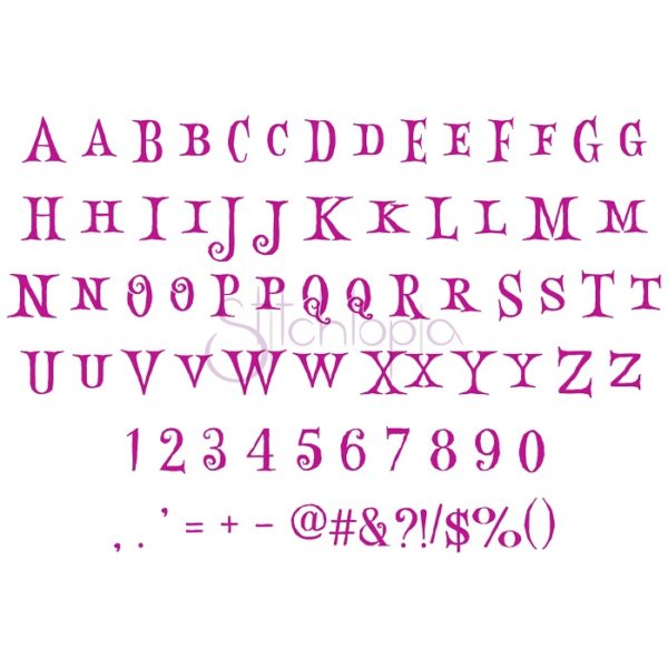 Hocus Pocus Embroidery Font 1" 1.25" 1.5" 2" 2.5" - Image 2