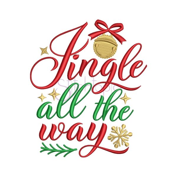 Jingle All The Way Embroidery Design
