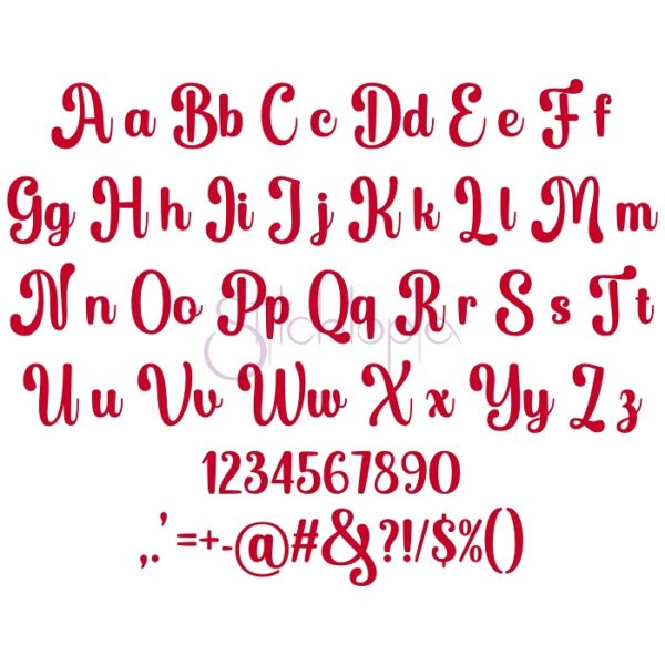 Banana Split Embroidery Font 2.5" 3" 3.5" 4" 5" - Image 2