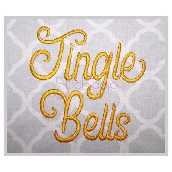 Jingle Bells Embroidery Font .75" 1" 1.25" 1.5" 2"