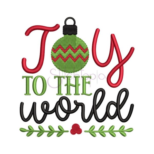 Joy To The World Embroidery Design #2