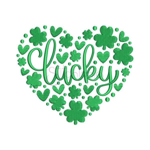 Lucky Heart Embroidery Design