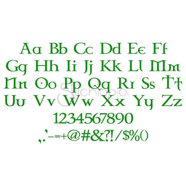 Celtic Embroidery Font .75" 1" 1.25" 1.5" 2" - Image 2