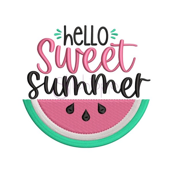 Hello Sweet Summer Embroidery Design