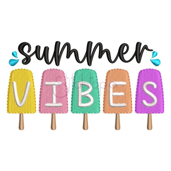 Summer Vibes Embroidery Design