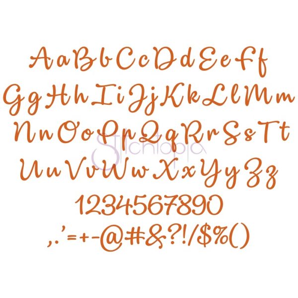 Sweet Potato Embroidery Font 3" 3.5" 4" 5" 6" - Image 2